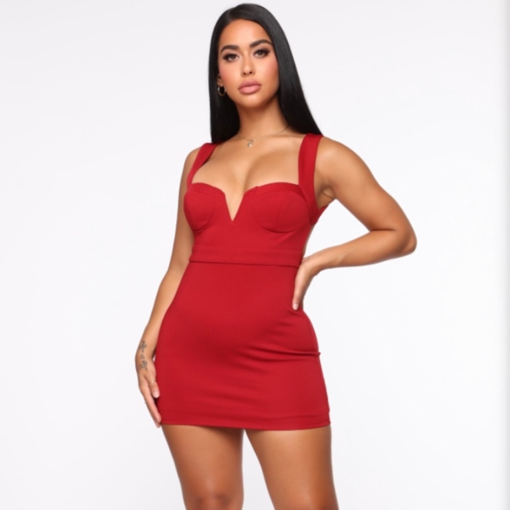 Burgundy Mini Dress